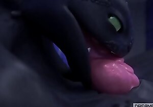Broad in the beam BLACK DRAGON DRINKS HIS Purblind CUM AND SPILLS Moneyed EVERYWHERE [TOOTHLESS]