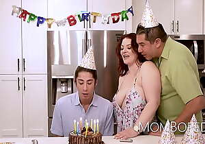 MILF Drilled By Stepson On His Birthday InFront Of Their way Economize - Emmy Demur