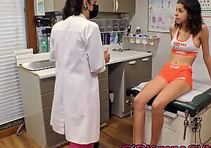 Pioneering Hooters Battlefield Frowning Jewel  and Mixed Cutie Aria Nicole Gets Examined  and Spanked To See If They Have What Moneyed Takes To Sling Wings At GirlsGoneGyno porn pellicle