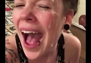 Legal age teenager Slut Takes A Titanic Messy Facial cumshot