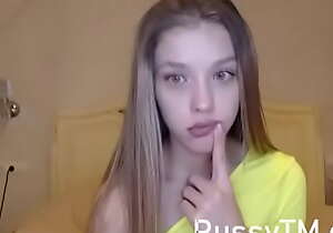 Blonde skinny teen on webcam