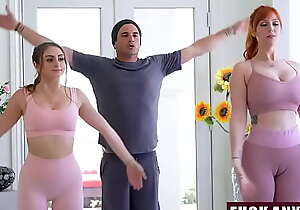 FuckAnytime - Yoga Cram Fucks Redhead Milf and Her as Freeuse - Penelope Kay, Lauren Phillips