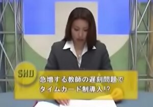 Japanese anchorwoman bukkake