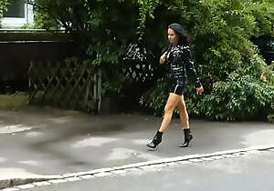 Lady Tasha - PVC duds pain boots and anorak with public