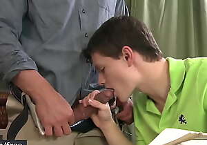 Hunky Professor (Matt Cole) Helps Out Twink (Tyler Sweet) Relating to Get His Grades Up By Pounding Him In Class - Men