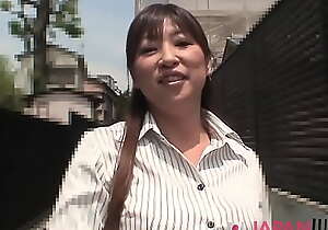 Japanese Mummy Secretary Takes off For Lunchtime Quickie