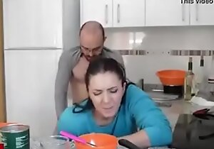 Hot Wife Fuck Hard at the end of one's tether Husband- Synchronic Kitchen Sex