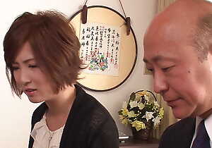 Japanese housewife gangbanged away from her husband increased away from his friends!