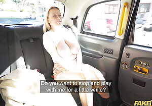 Fake Taxi-cub Blonde with HUGE Bonking Jugs gets Creampied hard by a Taxi-cub Driver
