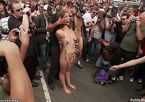 Naked sub paraded at folsom street suited