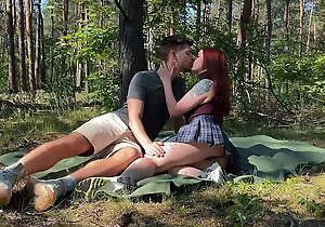 Win over couple sex on a picnic in the park kleomodel