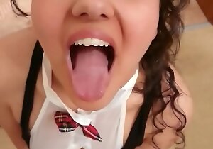 Schoolgirl daughter fucks next door neighbour and swallows a massive spunk flow while delivering cookies pov indian
