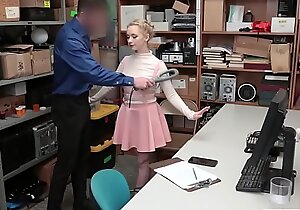 Erotic shoplifter fucked wide of pissed officer