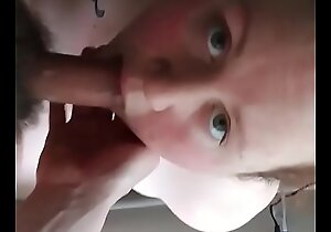 Loves daddy's cock put to rout his balls jerks off on my face