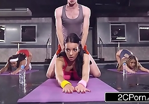Lord it over french cutie sophia laure doing misted pain in the neck limber up