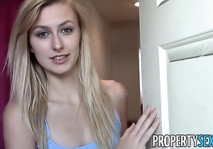 Propertysex - good-looking fair-haired veritable property delegate hardcore making love yon cell