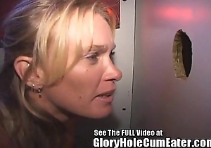 Hawt milf takes on all sides of cummers bareback wind more the gloryhole